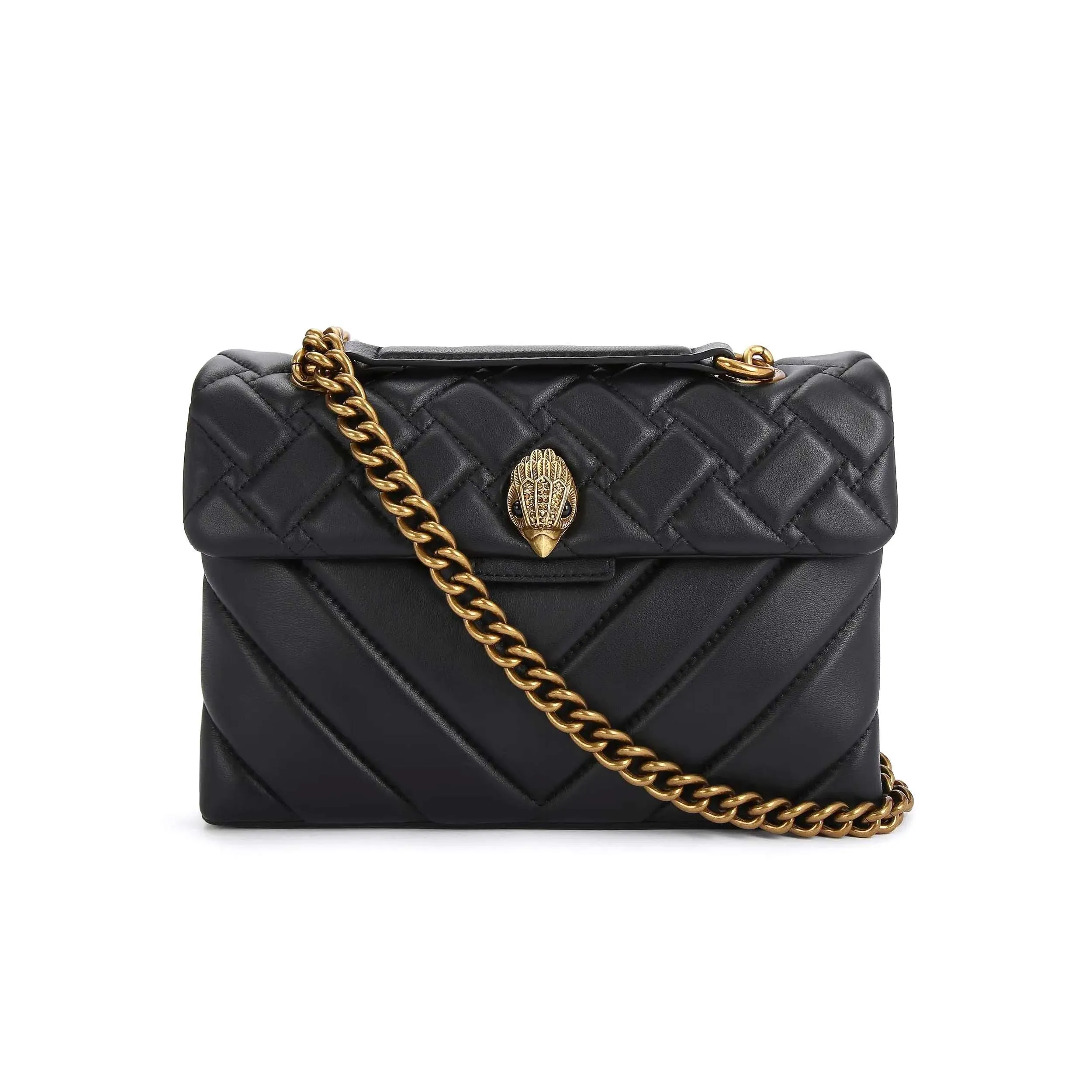 KURT GEIGER LONDON LEATHER KENSINGTON X BLACK BAG