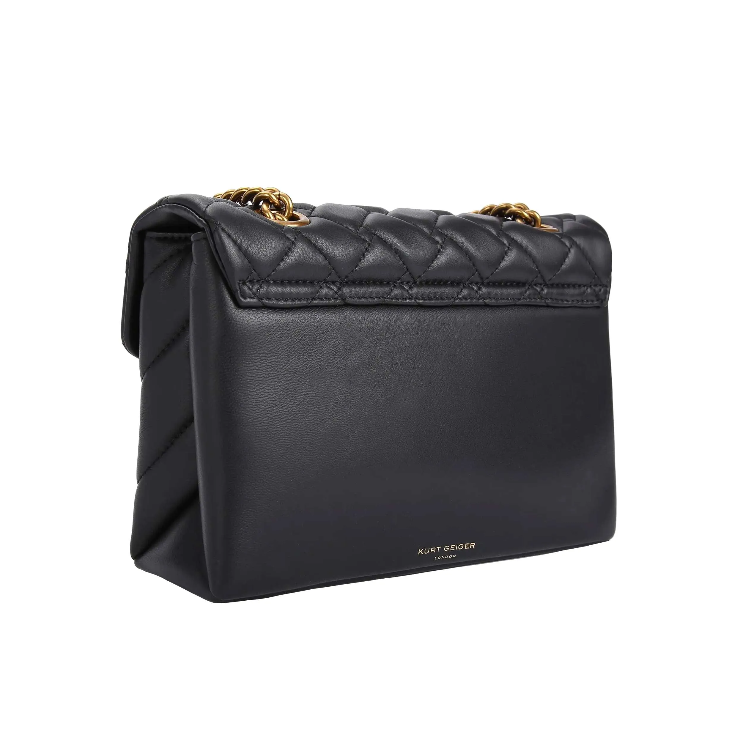 KURT GEIGER LONDON LEATHER KENSINGTON X BLACK BAG