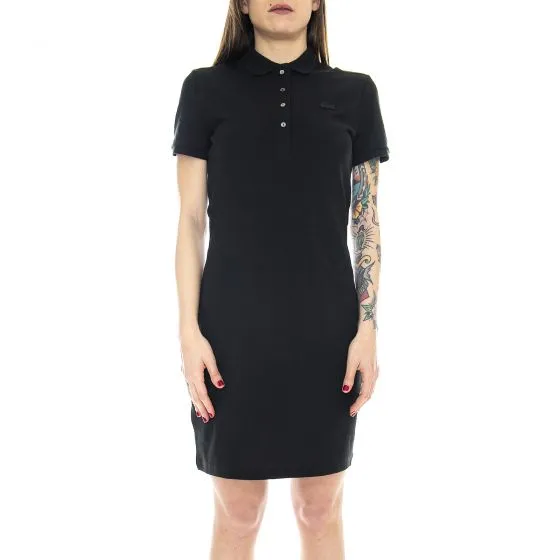 Lacoste Logo 031 Black Polo Dress