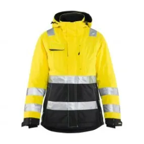 Ladies High Vis Winter Jacket 4872 High Vis Geel/Zwart - Blåklä