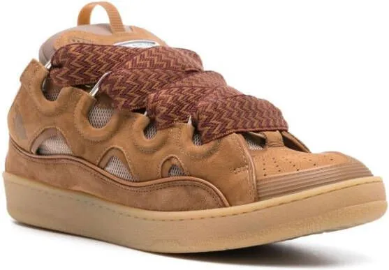 Lanvin Curb leather sneakers Brown