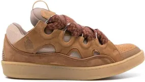 Lanvin Curb leather sneakers Brown