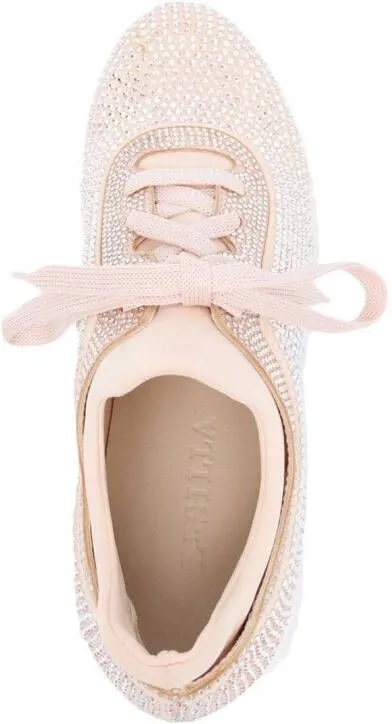 Le Silla Reiko Wave crystal-embellished sneakers Pink