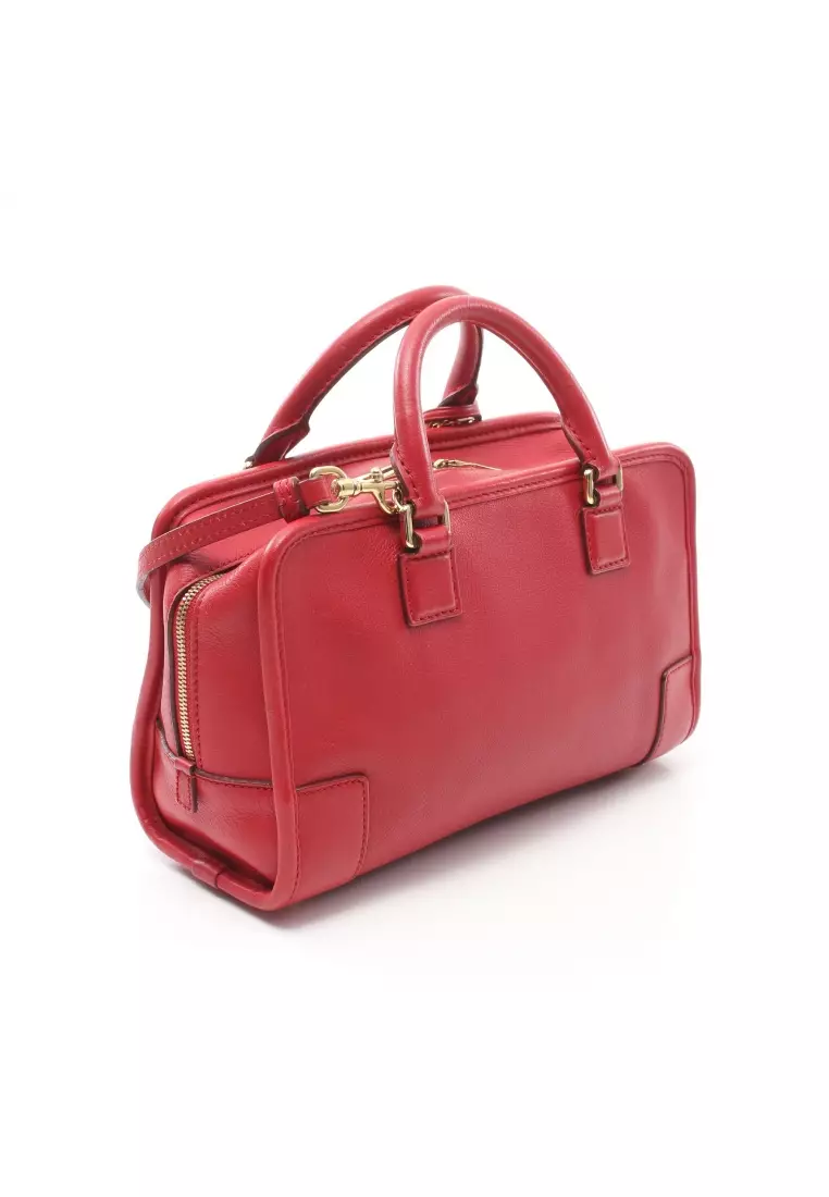 LOEWE Pre-loved LOEWE Amazona23 Handbag leather Red 2WAY