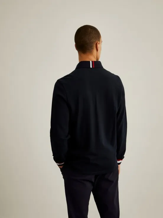 Long-sleeve regular fit polo shirt