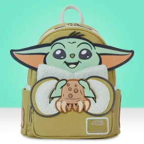 Loungefly x Star Wars The Mandalorian Grogu and Crabbies Cosplay Mini Backpack