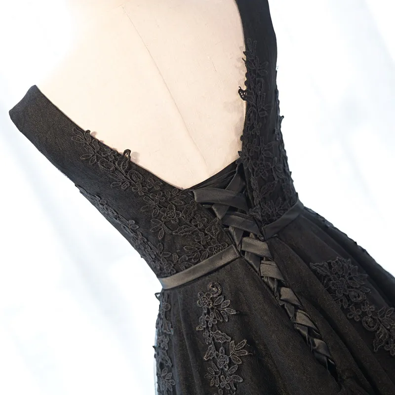 Lovely Black Tulle Homecoming Dress , Beautiful Homecoming Dress