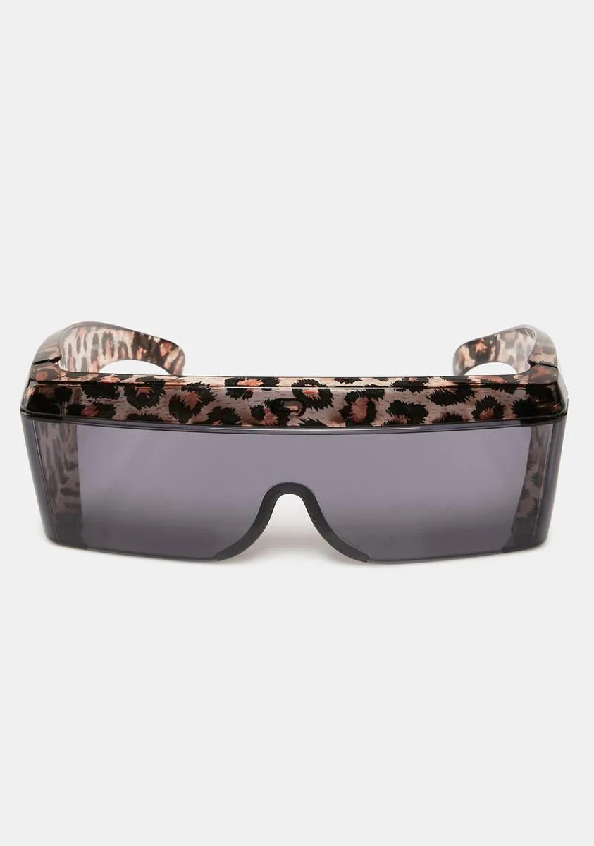 Lush Leopard Shield Sunglasses-