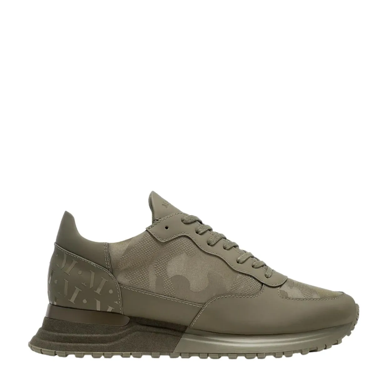 Mallet Popham Drench Matt Camo Khaki Trainers