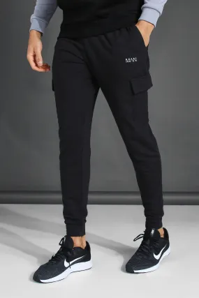 Man Gym Cargo Joggers With Drawcord Detail | boohooMAN UK