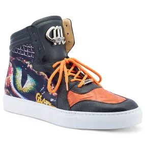 Mauri 8466/1 Vision Baby Croc / Calfskin Sneakers Black / Orange