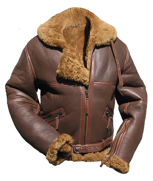 Men's Classic Brown B3 Aviator Leather Jacket | TLC