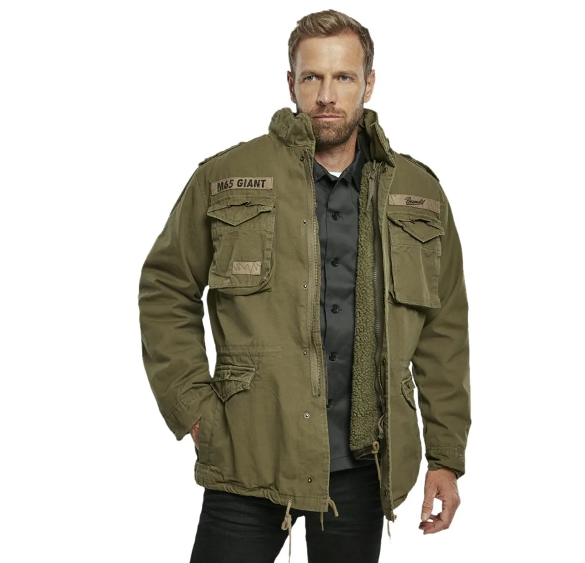 men's jacket winter BRANDIT - M65 Giant Olive - 3101/1  -  Metal-shop