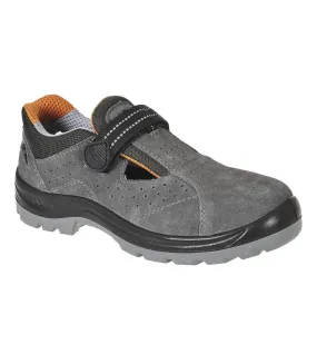 Mens steelite obra suede safety sandals grey Portwest