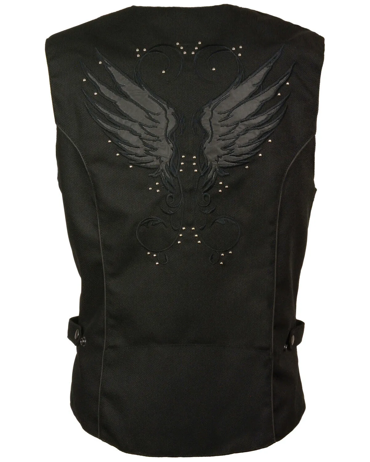 Milwaukee Leather Women's Stud & Wing Embroidered Vest - 5X