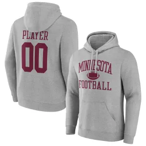  Minnesota Golden Gophers Gray Football Pick-A-Player NIL Gameday Tradition Pullover Hoodie