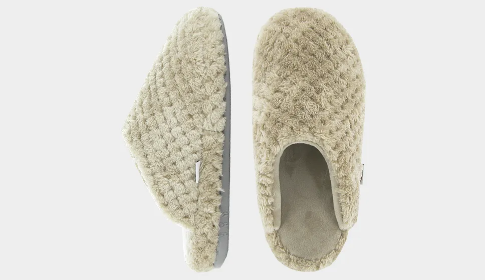 Naot Womens Unwind Fleece Slipper- Beige