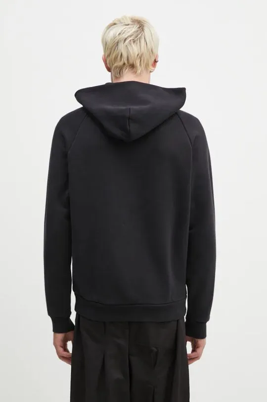 Napapijri cotton sweatshirt B-Premium H men's black color hooded with a print NP0A4I6M9411