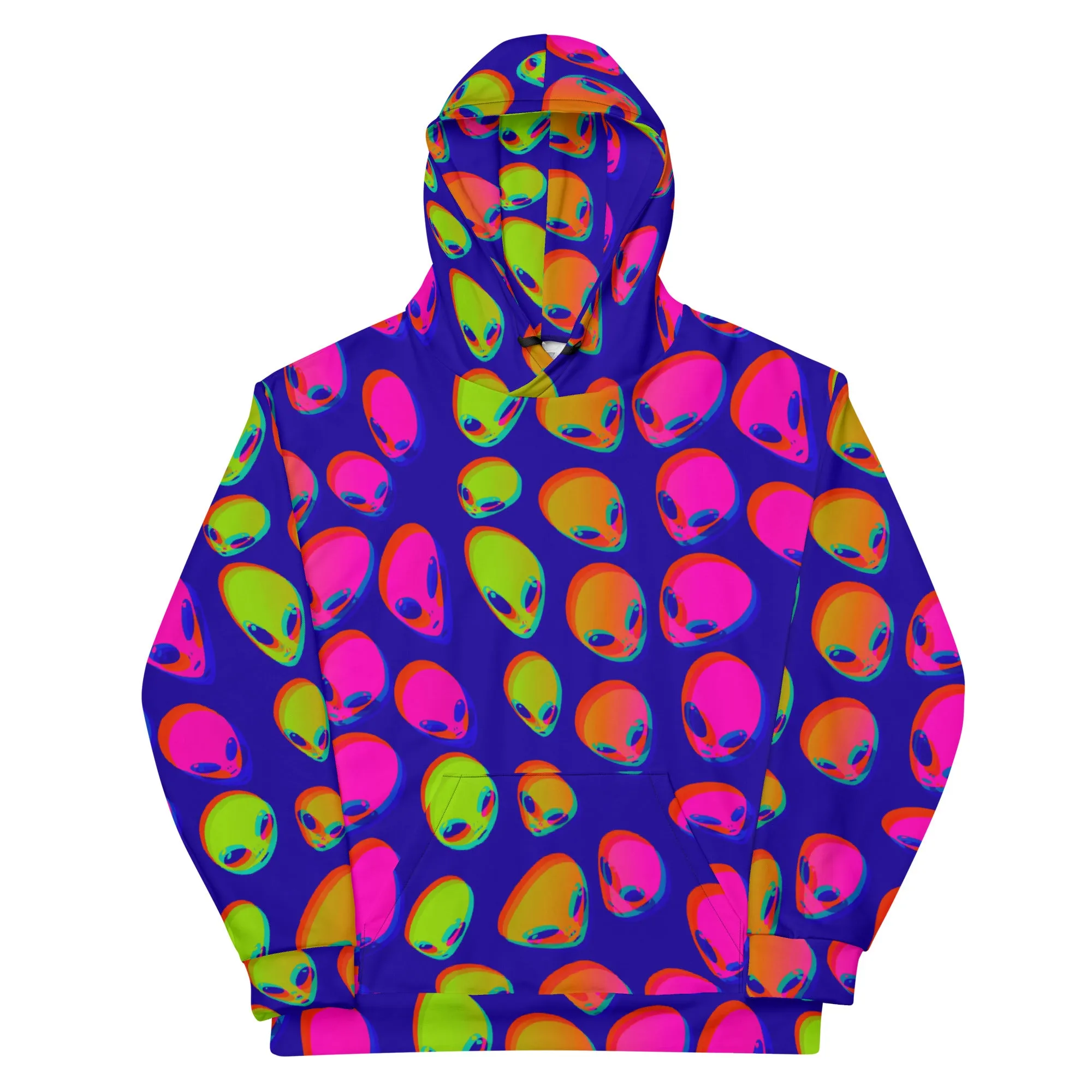 Neon Alien Blast Pullover Hoodie