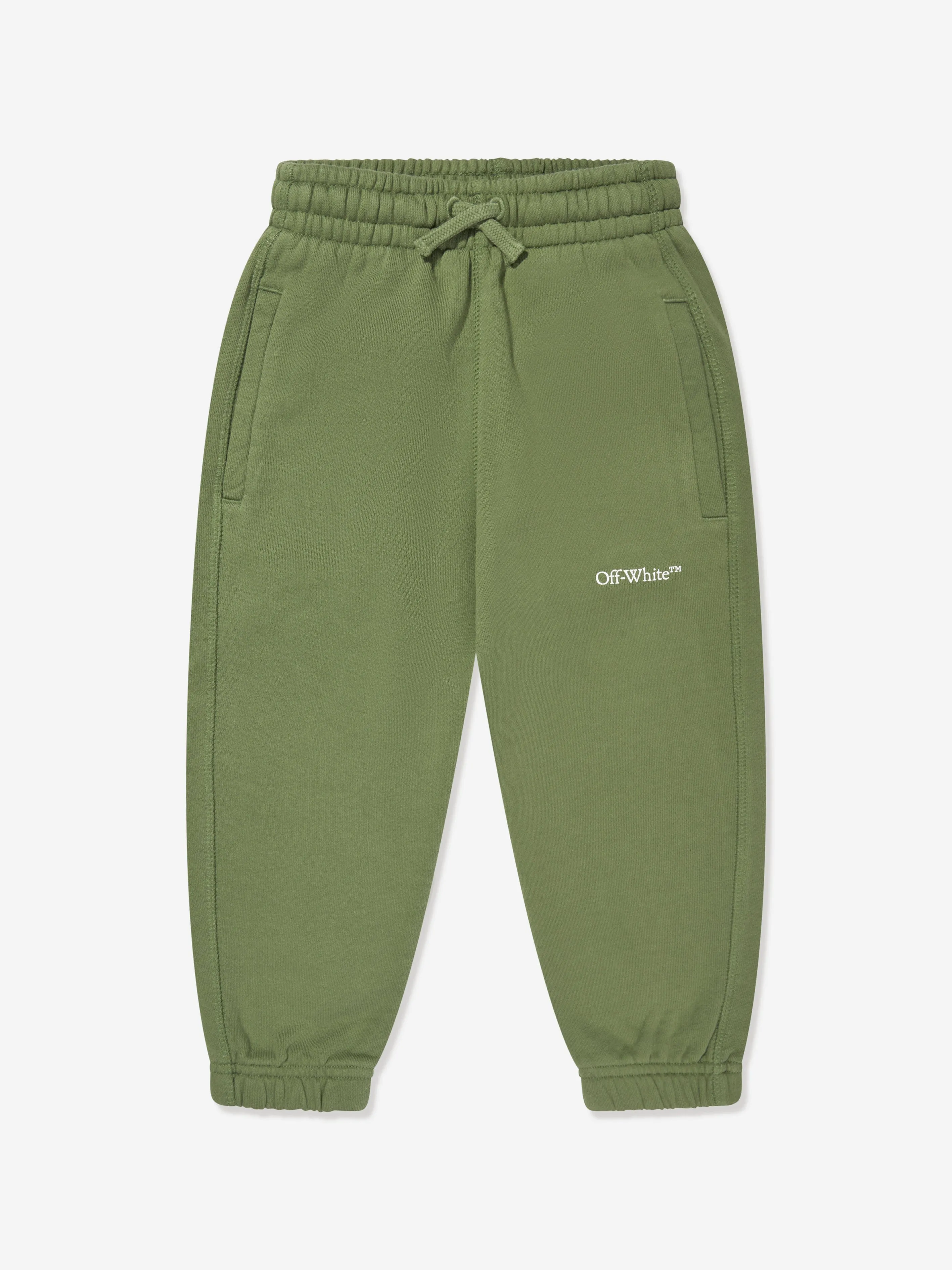 Off-White Boys Bookish Diag Joggers in Green