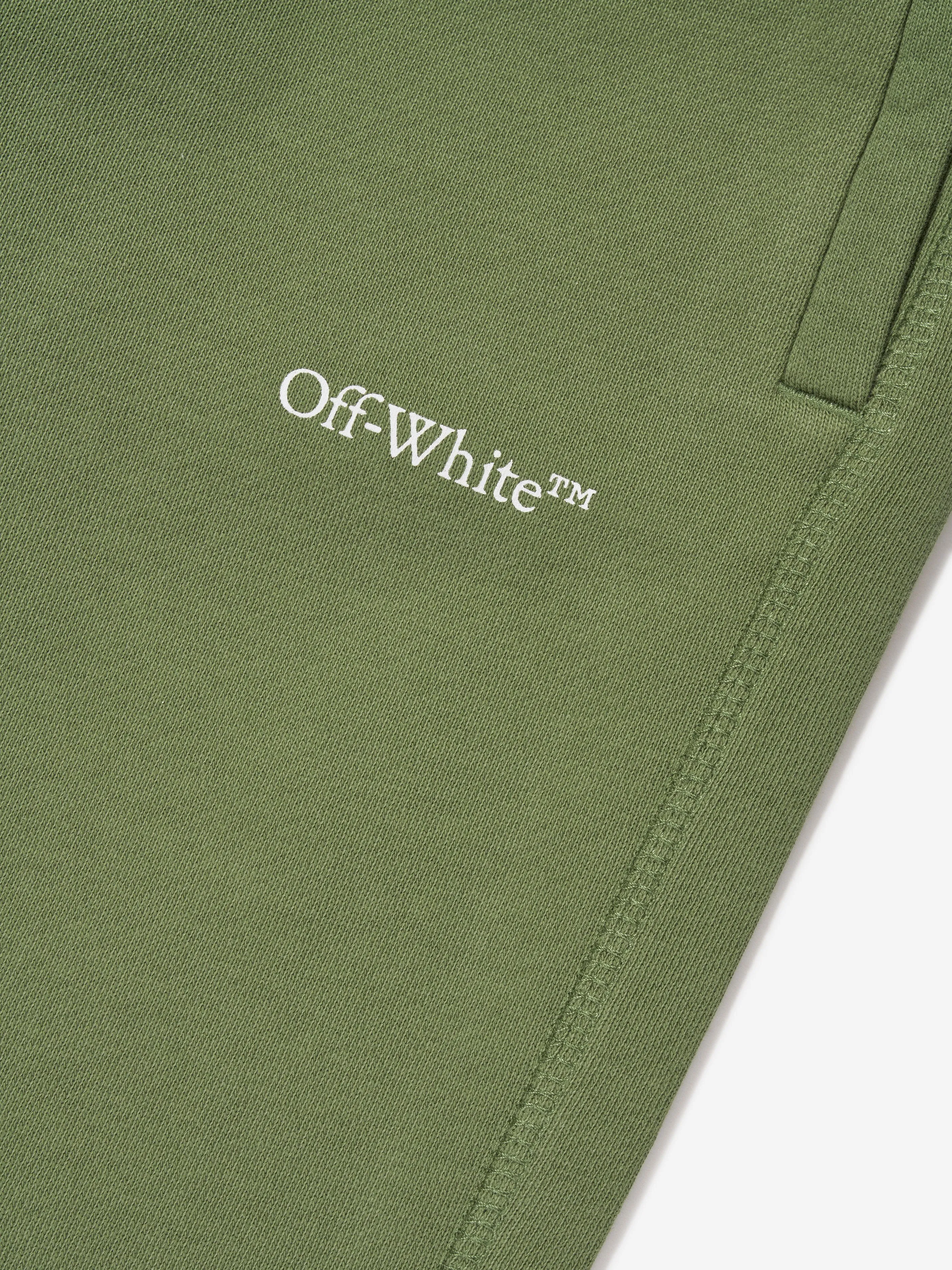 Off-White Boys Bookish Diag Joggers in Green