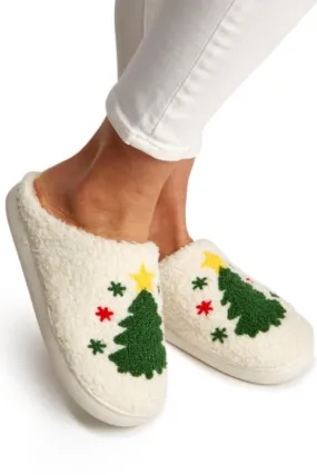 Oh Christmas Tree Icon Plush Slipper in Sizes