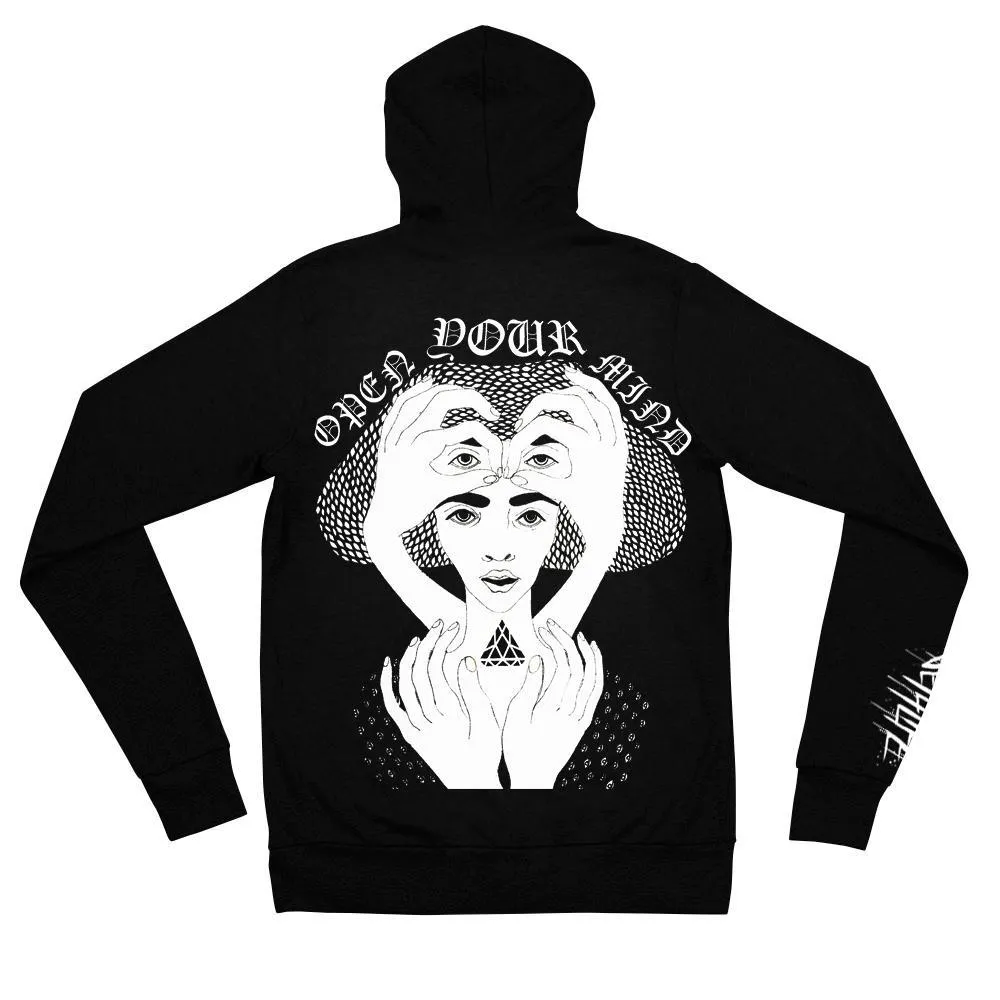 OPEN MIND ZIP UP HOODIE