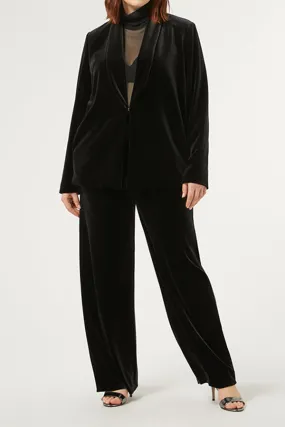 Persona (by Marina Rinaldi) PALMETI BLACK STRETCH CHENILLE TROUSERS