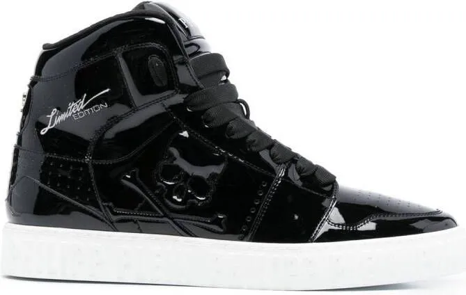 Philipp Plein Super Street Skull Bones hi-top sneakers Black