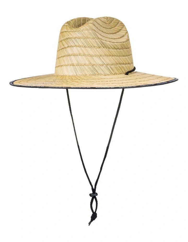 Pierside Taper Straw Hat in Black