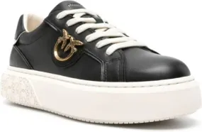 PINKO Love Birds-plaque sneakers Black