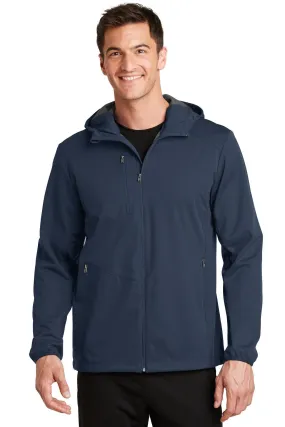 Port Authority Active Hooded Soft Shell Jacket J719 Dress Blue Navy