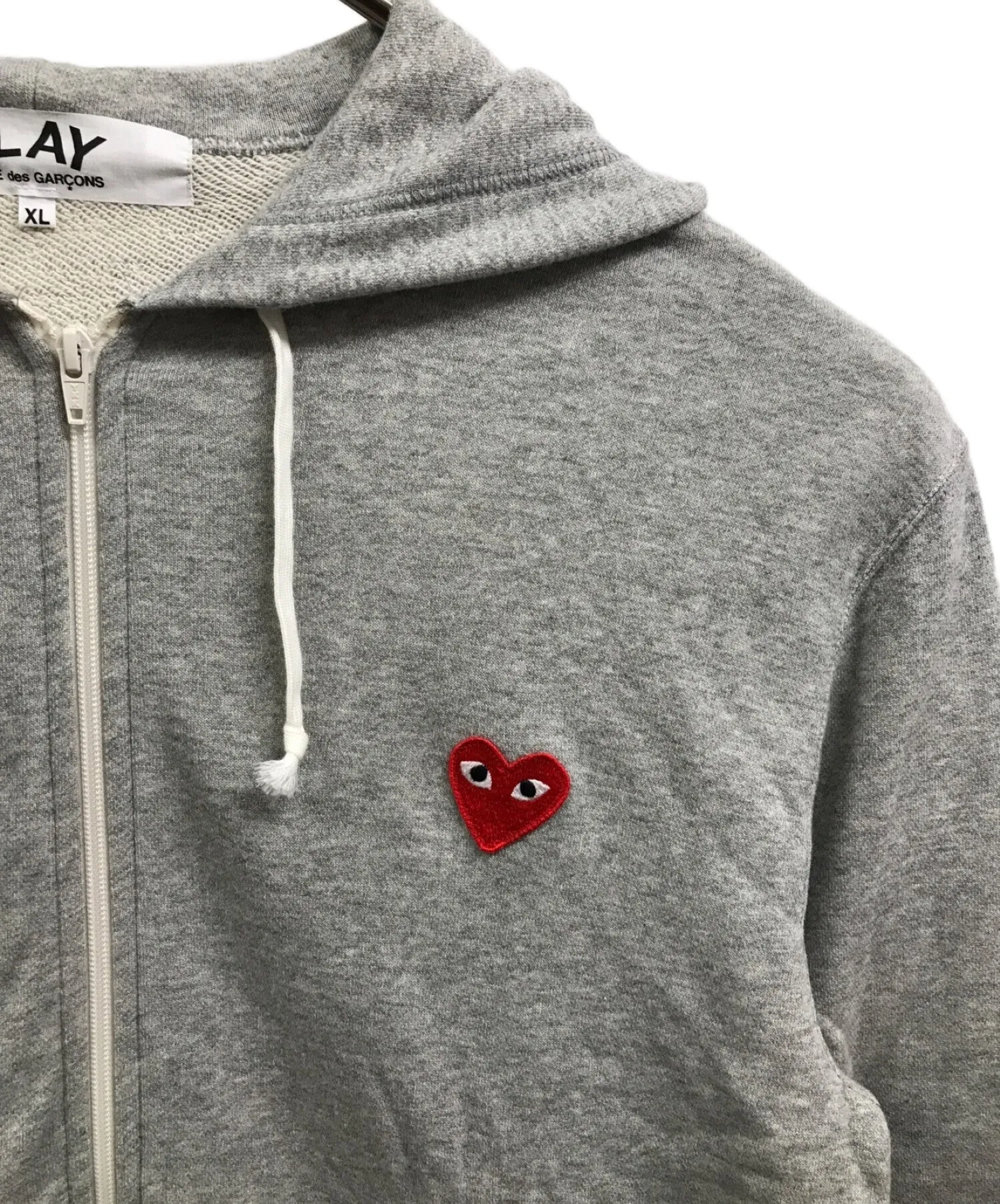 [Pre-owned] PLAY COMME des GARCONS Heart Print Zip Hoodie AZ-T250