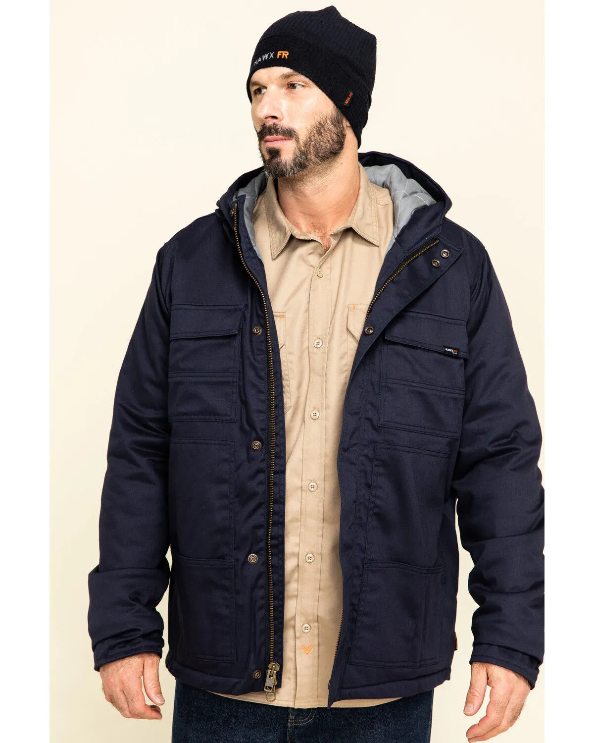 Product Name:  Hawx Men's FR Duck Hooded Work Jacket - Tall