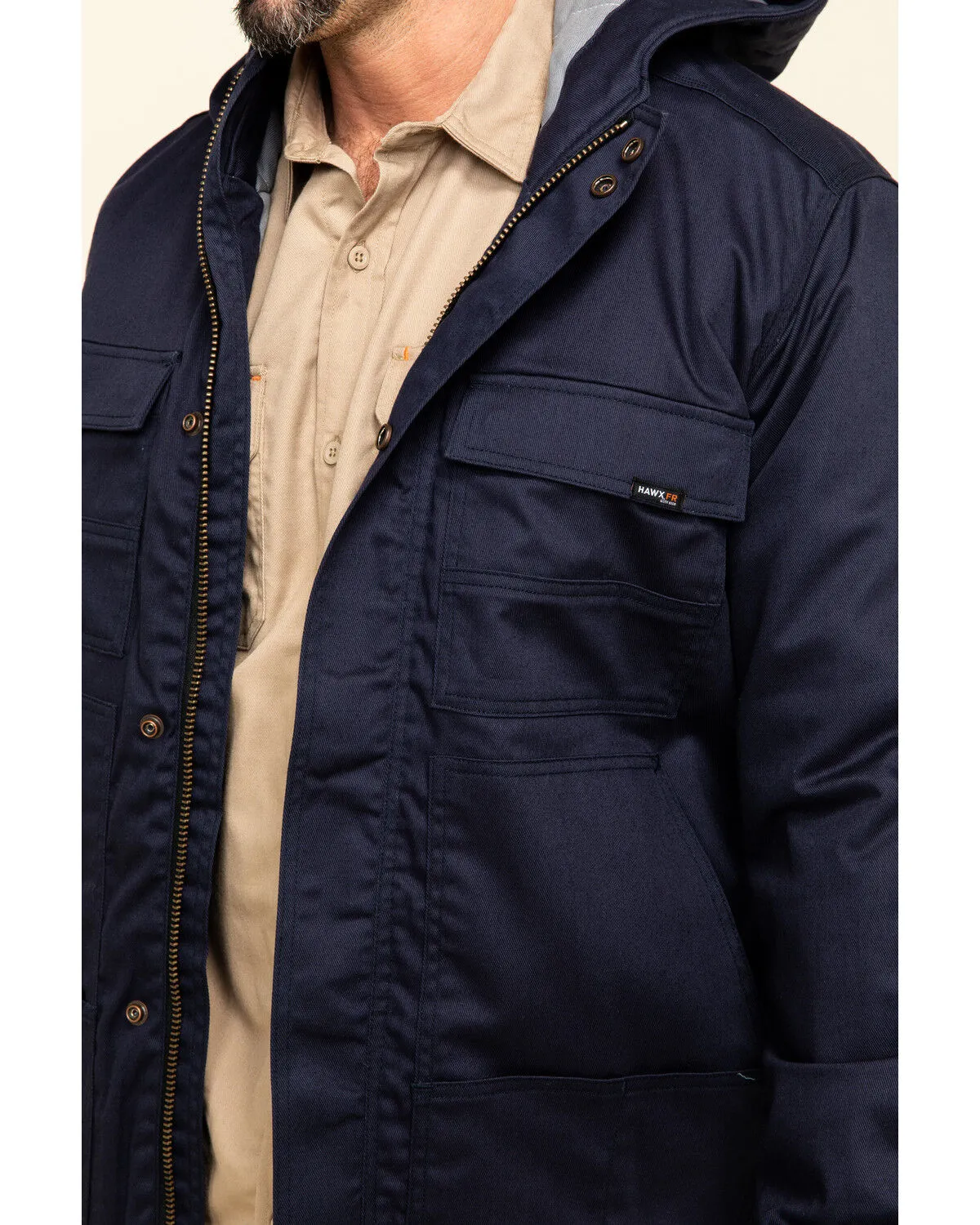 Product Name:  Hawx Men's FR Duck Hooded Work Jacket - Tall