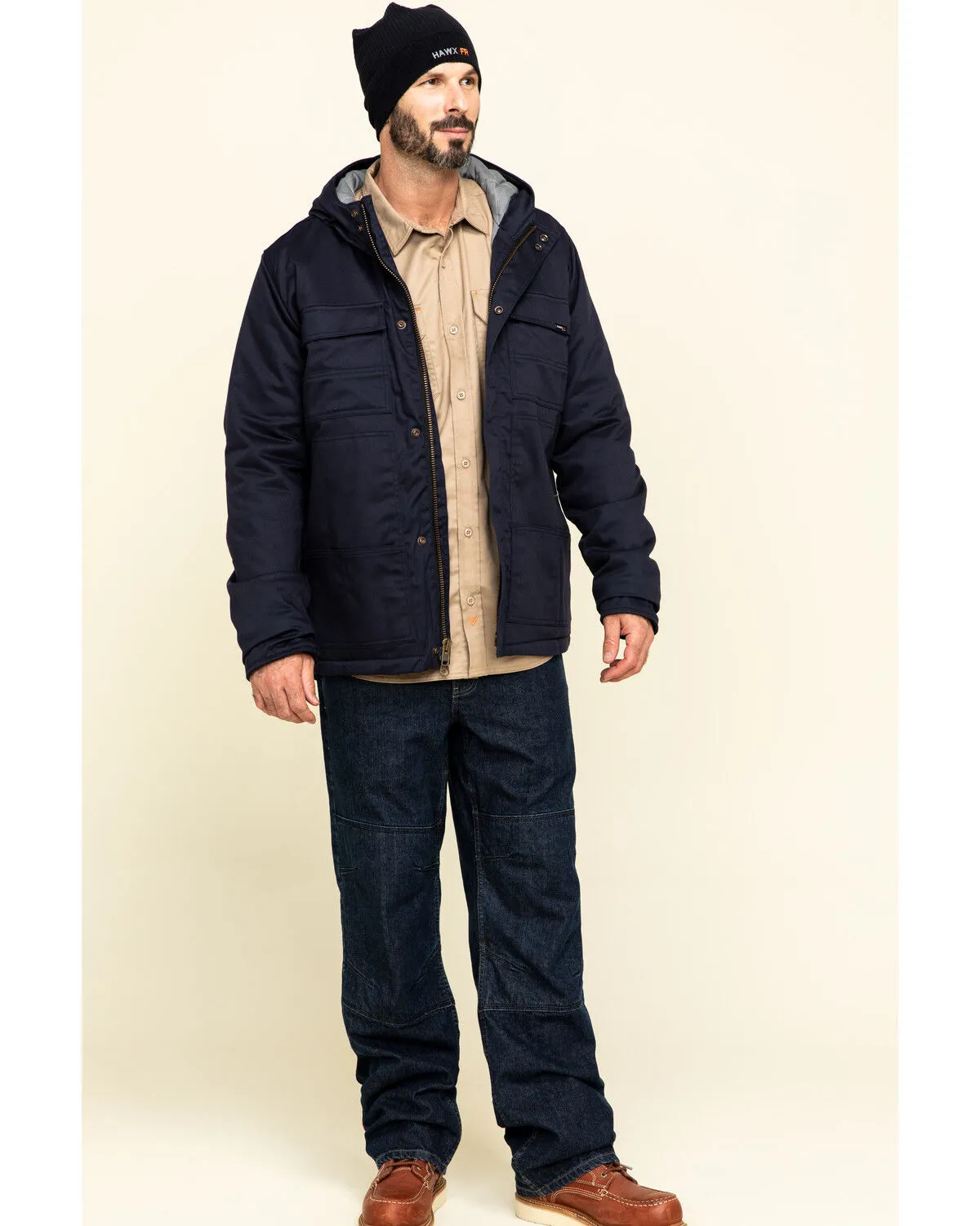 Product Name:  Hawx Men's FR Duck Hooded Work Jacket - Tall