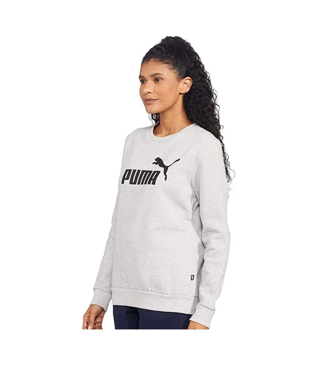 Puma Womens/Ladies ESS Logo Sweatshirt (Light Gray Heather) - UTRD2221