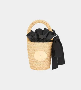 Raffia GG Bucket Bag - Vanilla