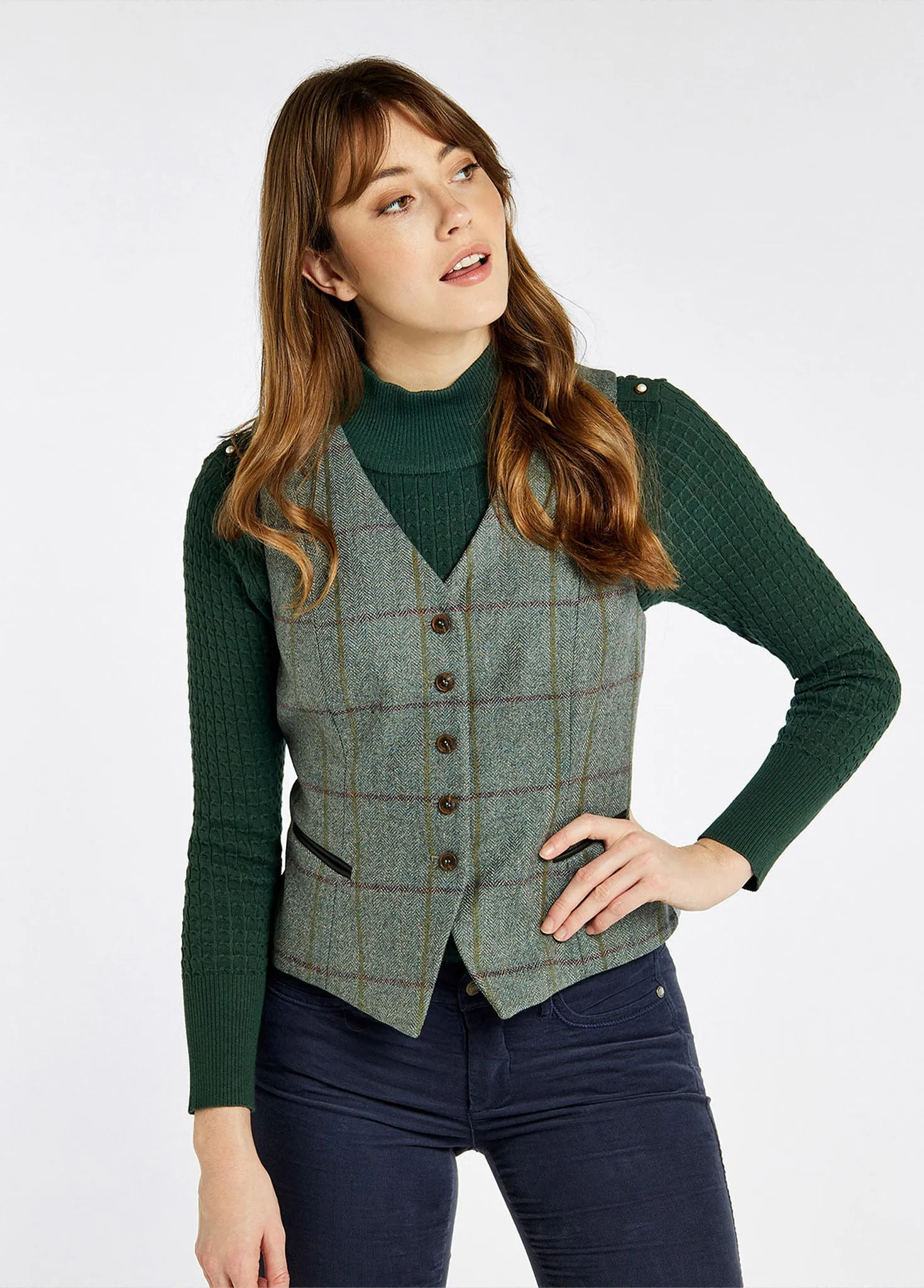 Redberry Tweed Waistcoat - Sorrel