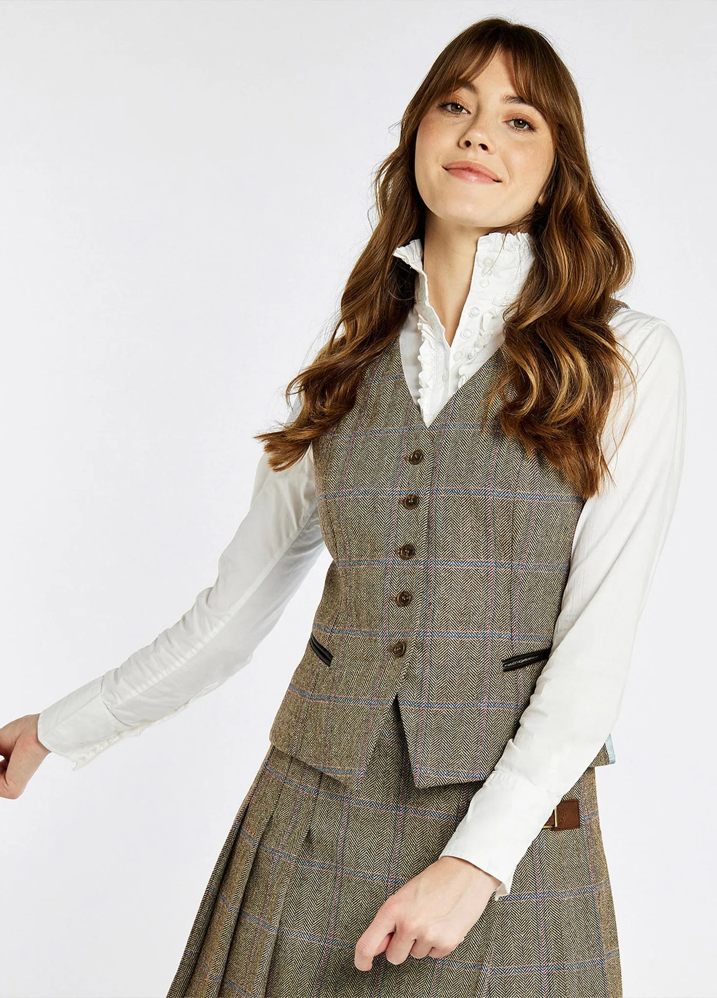 Redberry Tweed Waistcoat - Woodrose