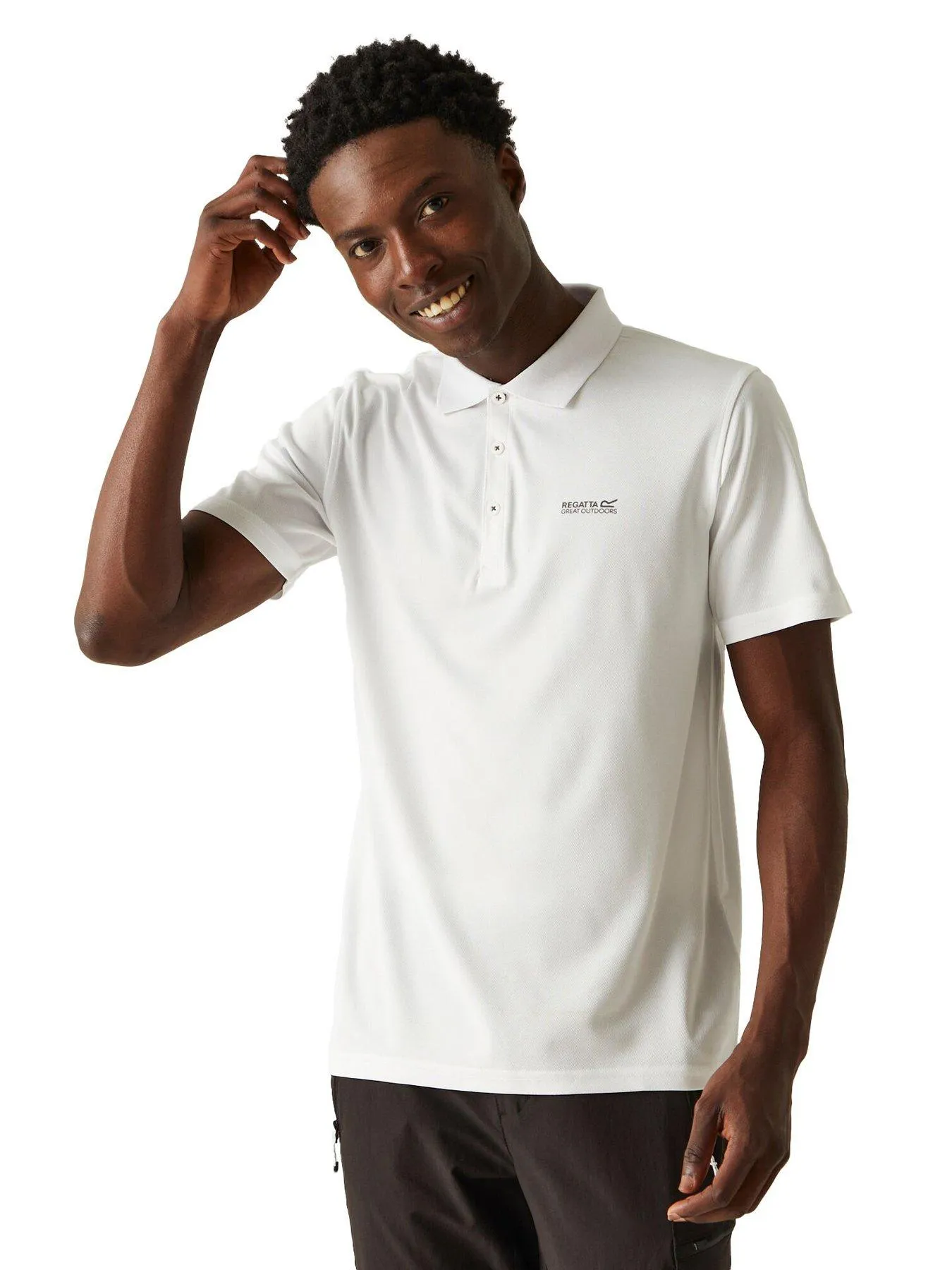 Regatta Mens Maverik V Polo - White