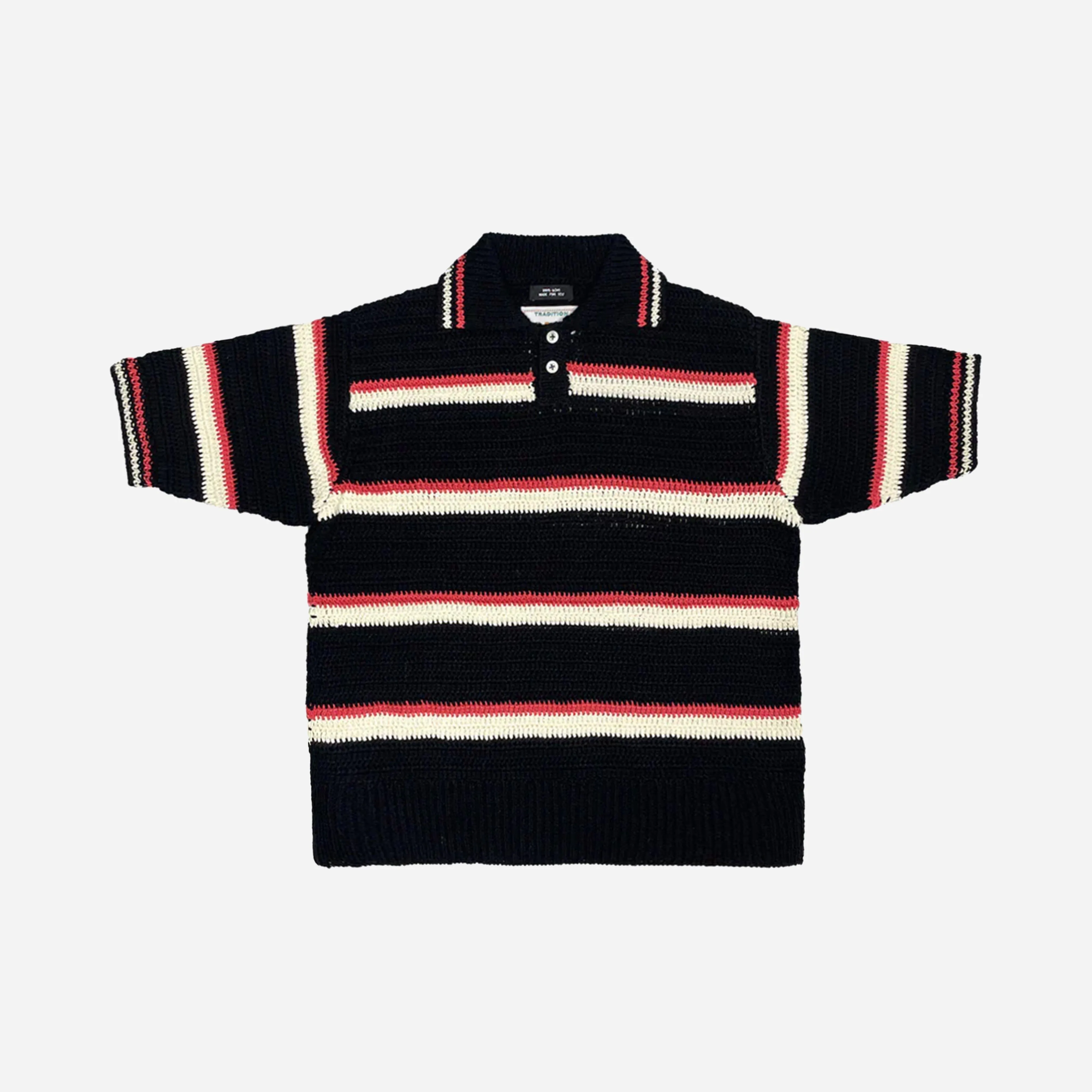 RICE NINE TEN Crochet Polo Shirt