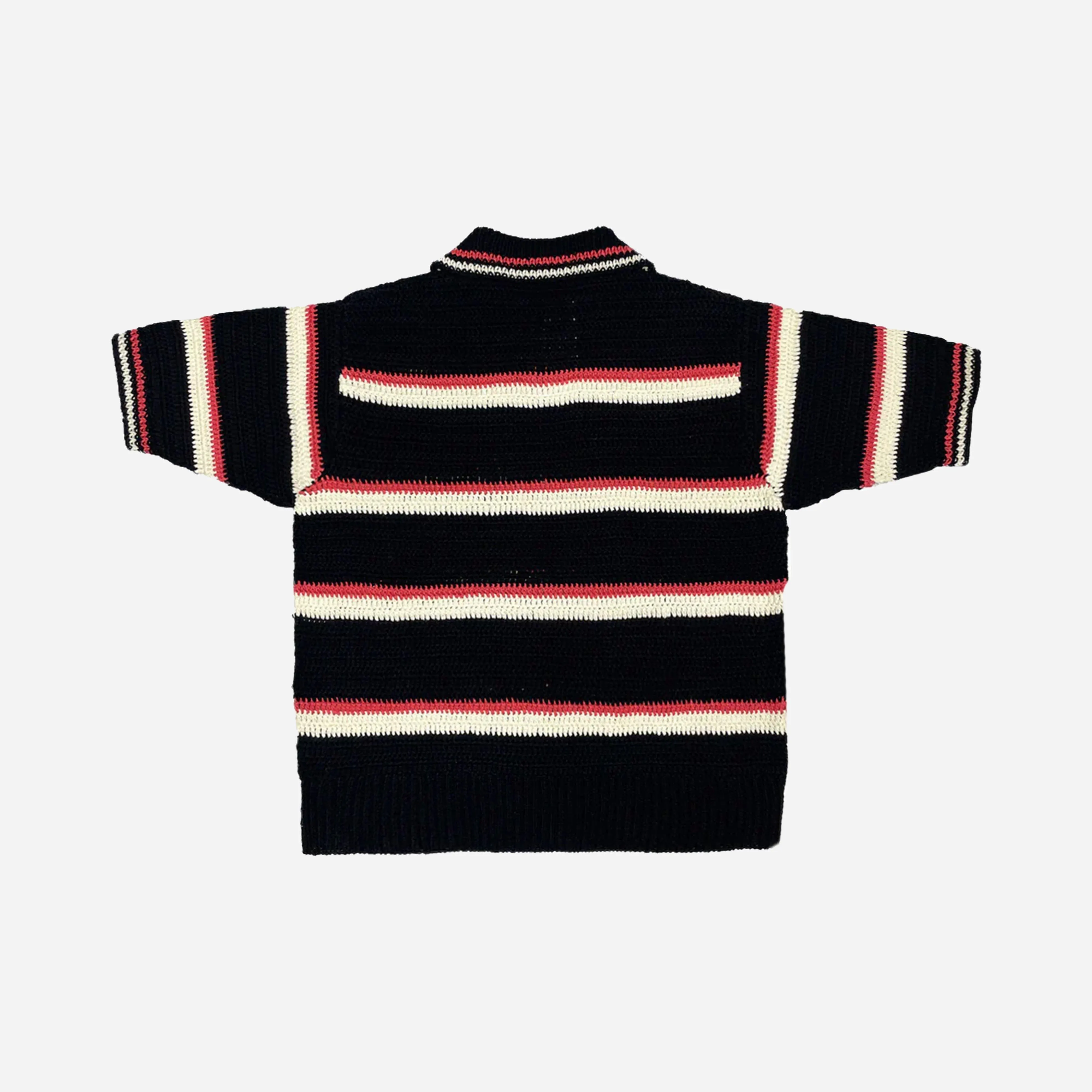 RICE NINE TEN Crochet Polo Shirt