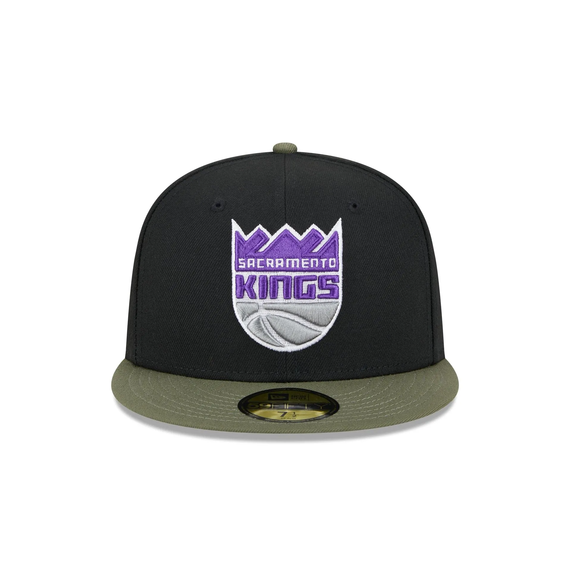 Sacramento Kings Olive Visor 59FIFTY Fitted Hat