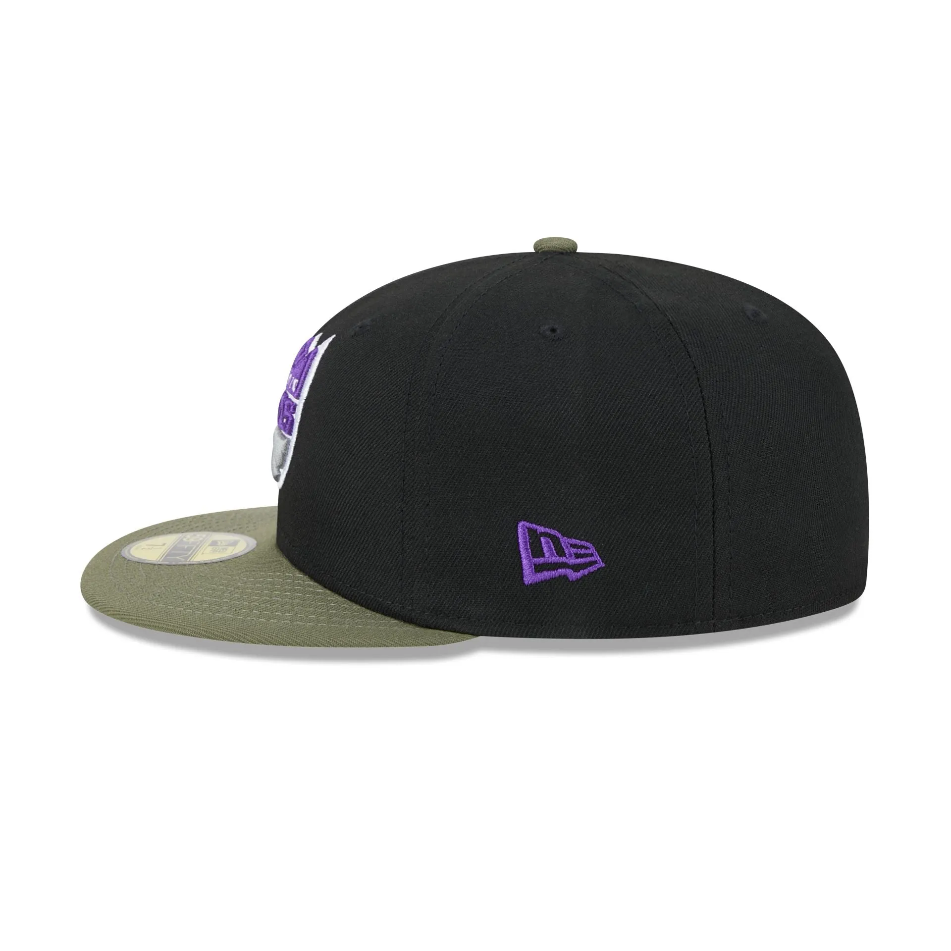 Sacramento Kings Olive Visor 59FIFTY Fitted Hat