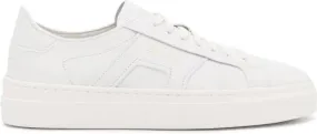 Santoni panelled leather sneakers Neutrals