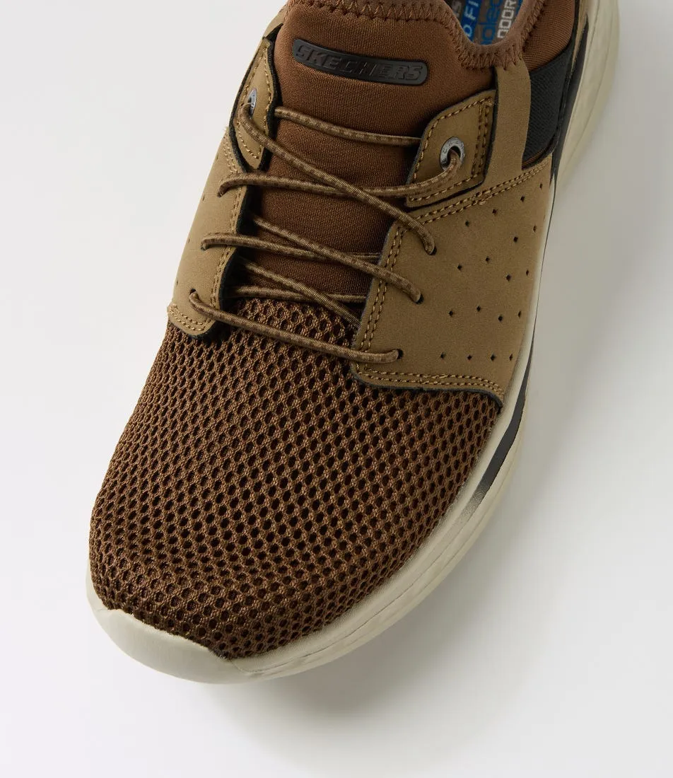 SKECHERS Slade Raymar Brown Mesh Sneakers