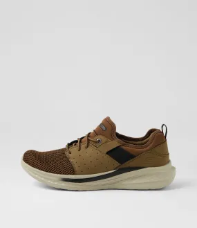 SKECHERS Slade Raymar Brown Mesh Sneakers