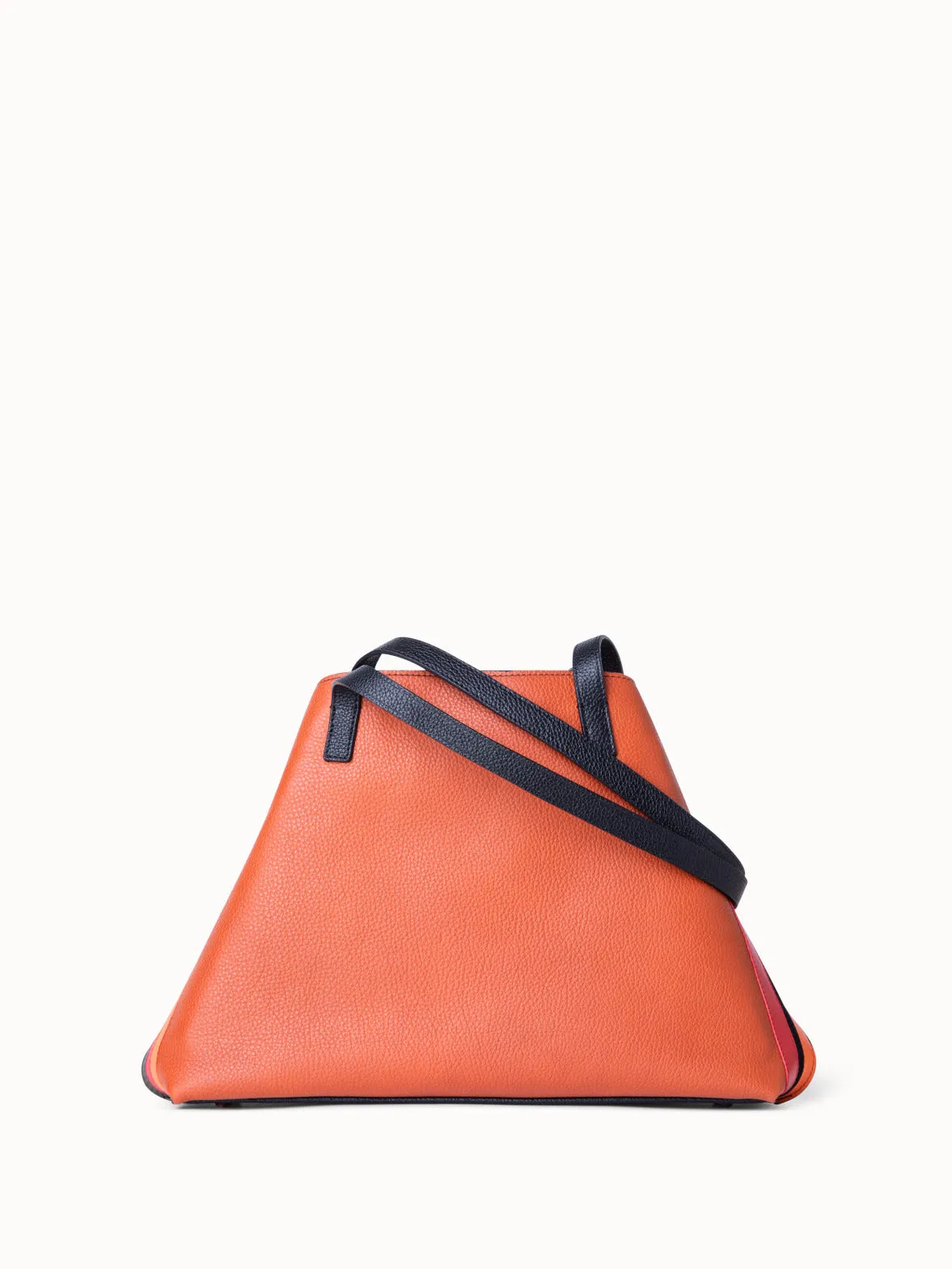 Small Ai Shoulder Bag in Zig Zag Trapezoid Leather Patchwork