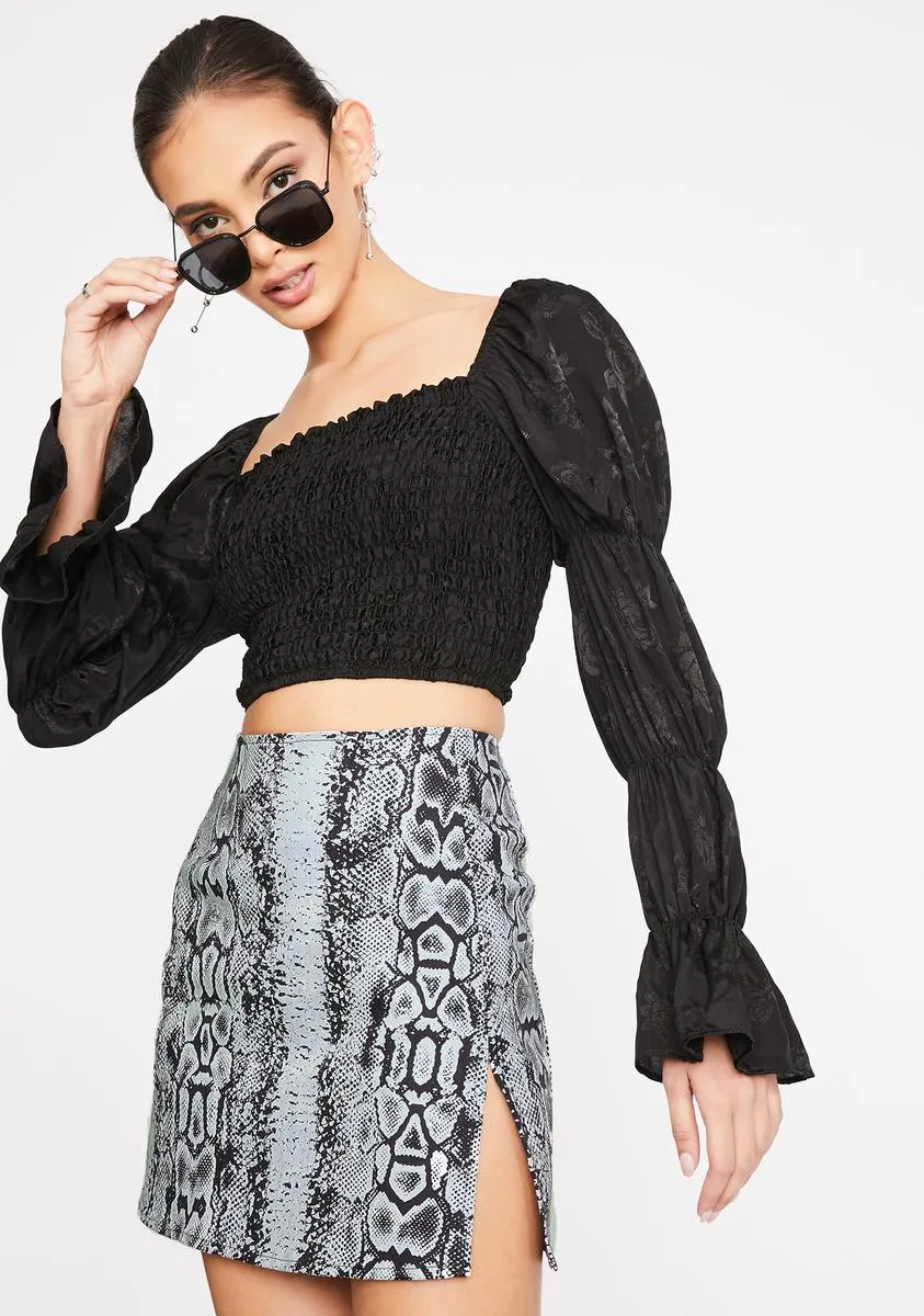 Snake Pelmet Mini Skirt-